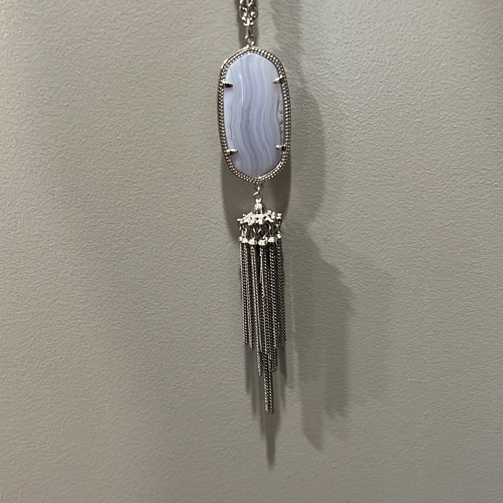 Kendra Scott Rayne Slate Silver Necklace